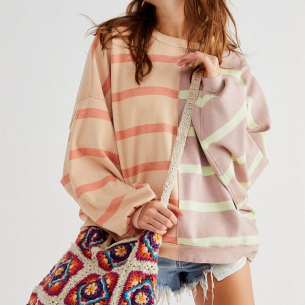 Free People Uptown Stripe Pullover